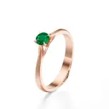 Pierścionek z różowego złota ze szmaragdem AJPZ_048 Pierścionek z różowego złota ze szmaragdem AJPZ_048